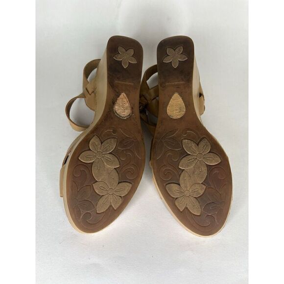 Born Shoes Sandals Heels Platform Ankle Strap Women Size 10M Brown Leather - Picture 12 of 14